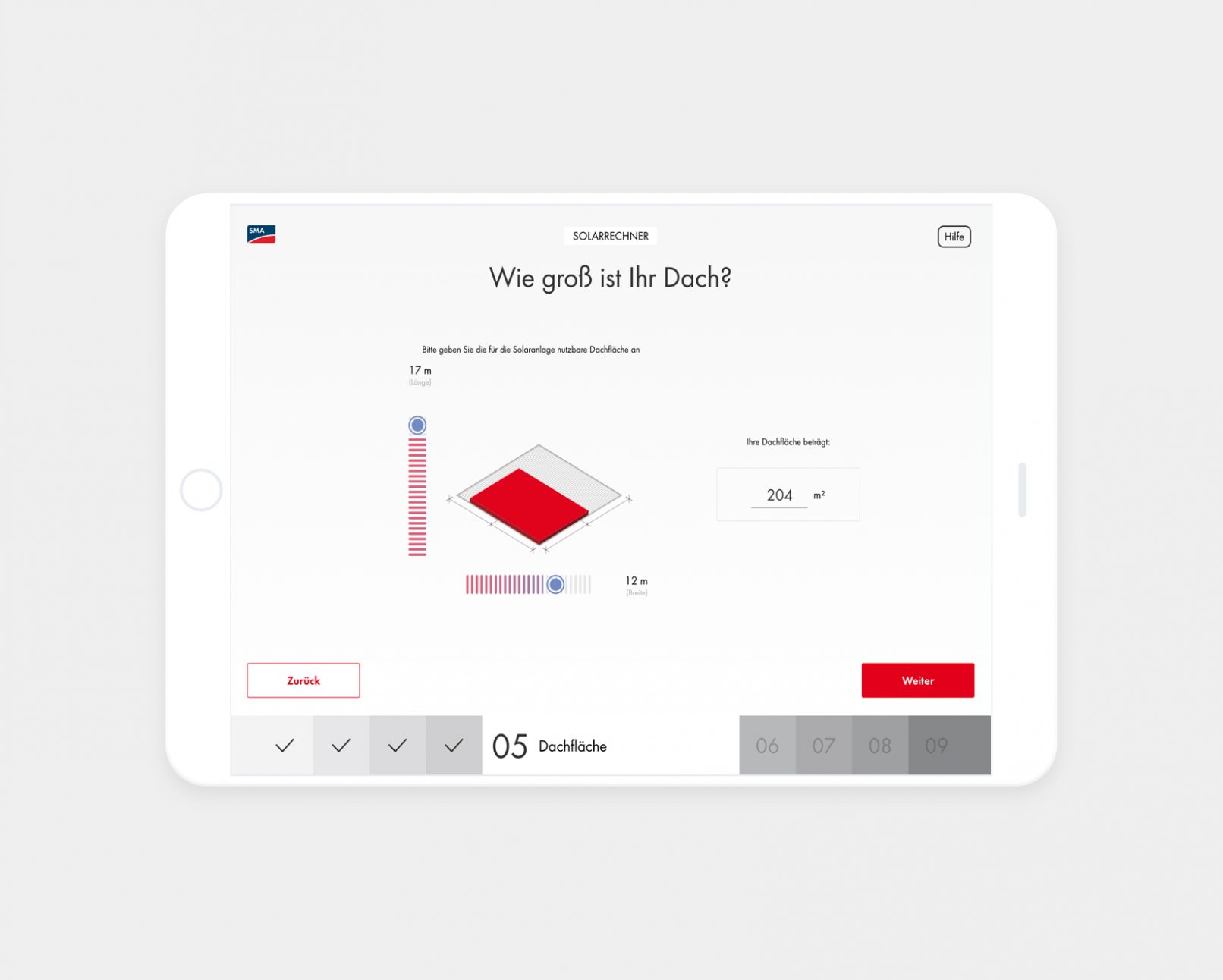 sma Energy Calculator UX/UI Design