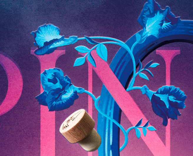 Illusionist Gin Illustration POS Design