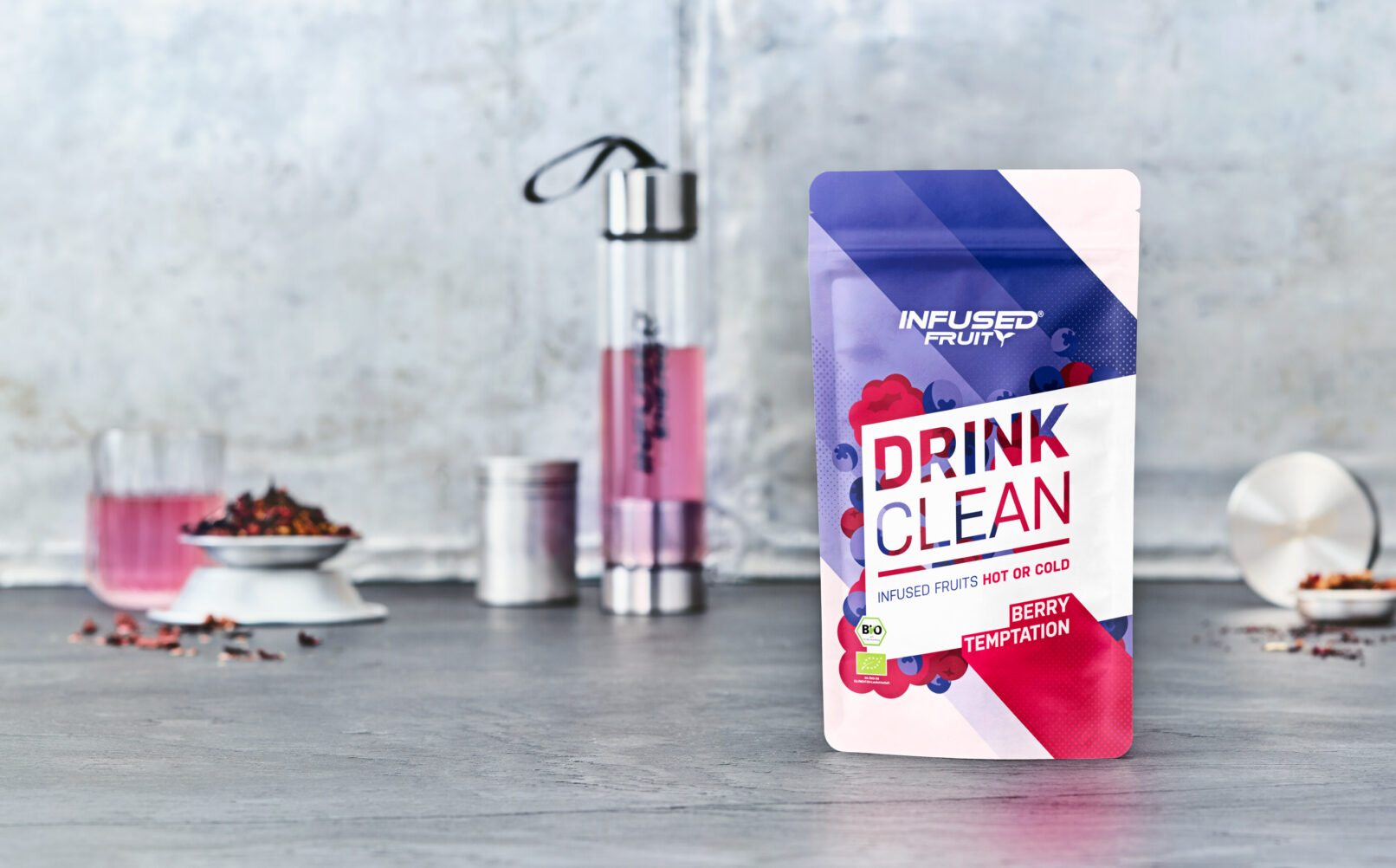 Infused Fruity Drink Packaging Design