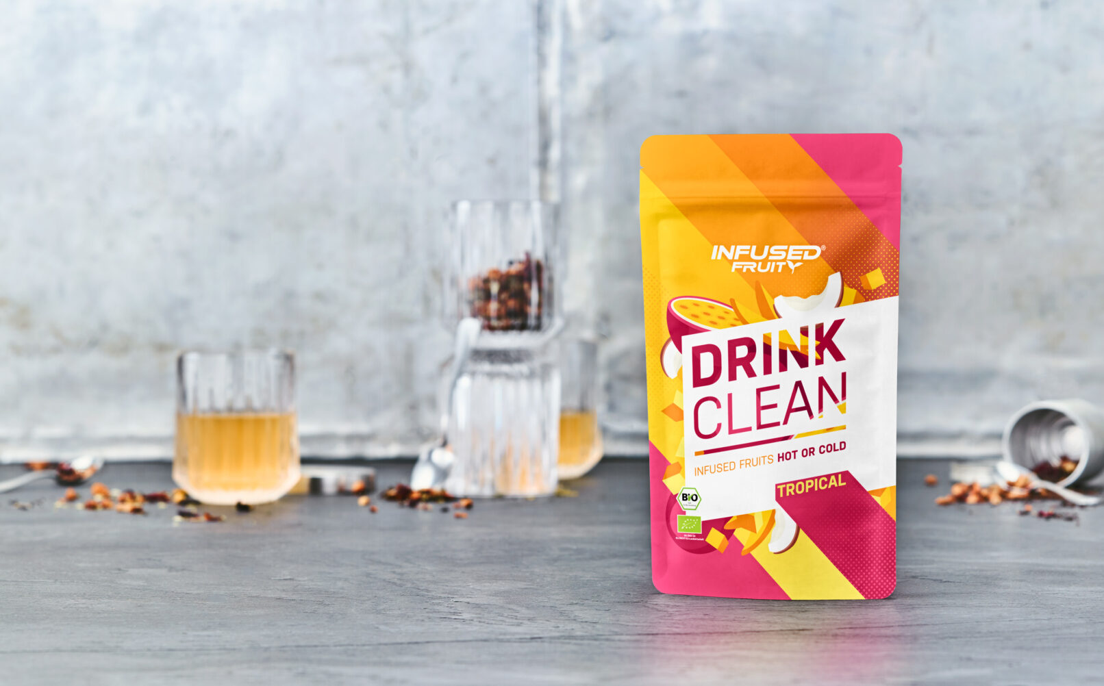 Infused Fruity Drink Packaging Design