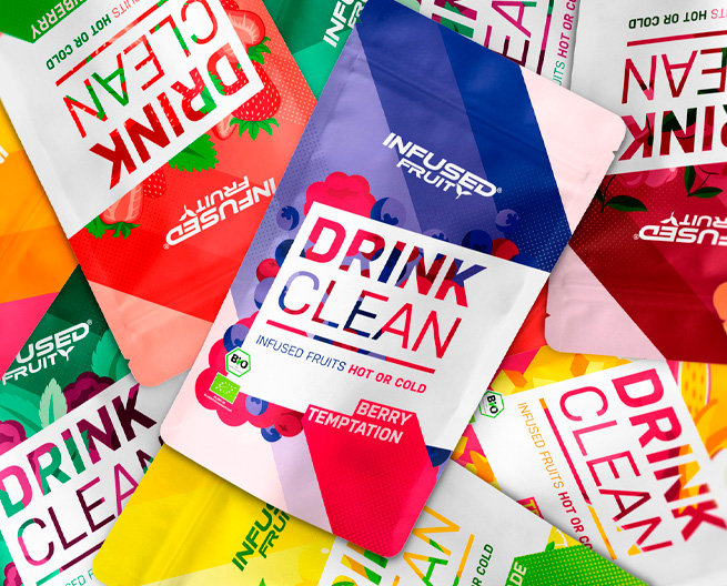 Infused Fruity Drink Packaging Design
