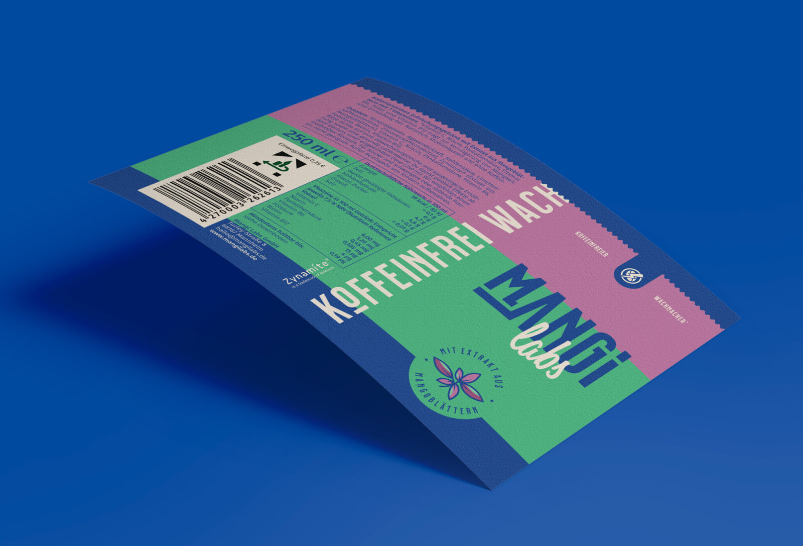 MANGI Labs Branding Etikettendesign